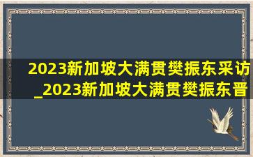 2023新加坡大满贯樊振东采访_2023新加坡大满贯樊振东晋级之路