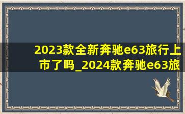 2023款全新奔驰e63旅行上市了吗_2024款奔驰e63旅行版多少钱