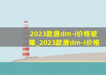 2023款唐dm-i价格被曝_2023款唐dm-i价格