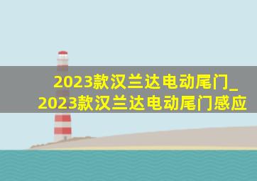 2023款汉兰达电动尾门_2023款汉兰达电动尾门感应