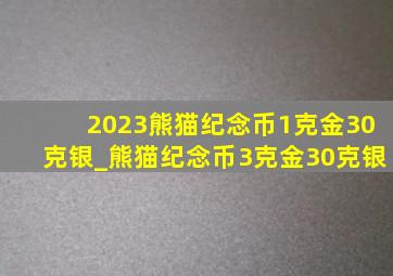 2023熊猫纪念币1克金30克银_熊猫纪念币3克金30克银