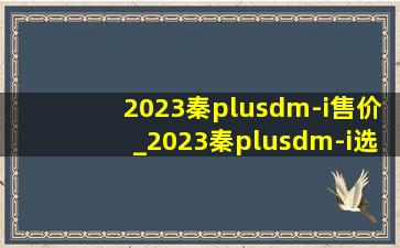 2023秦plusdm-i售价_2023秦plusdm-i选购