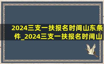 2024三支一扶报名时间山东条件_2024三支一扶报名时间山东淄博