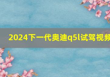 2024下一代奥迪q5l试驾视频