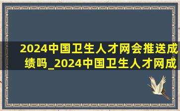 2024中国卫生人才网会推送成绩吗_2024中国卫生人才网成绩公布