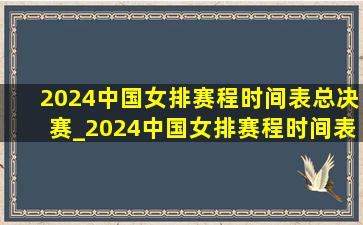 2024中国女排赛程时间表总决赛_2024中国女排赛程时间表