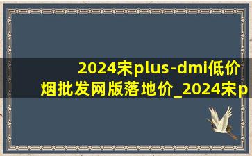 2024宋plus-dmi(低价烟批发网)版落地价_2024宋plus-dmi(低价烟批发网)版