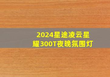 2024星途凌云星耀300T夜晚氛围灯