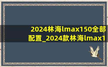 2024林海lmax150全部配置_2024款林海lmax150缺点是什么