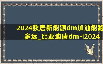 2024款唐新能源dm加油能跑多远_比亚迪唐dm-i2024款价格