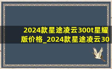 2024款星途凌云300t星耀版价格_2024款星途凌云300t星耀版钥匙