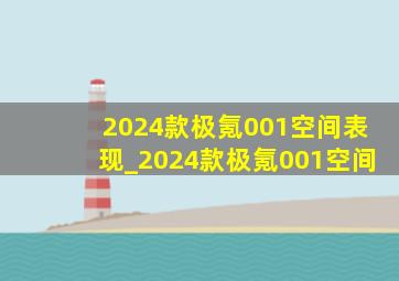 2024款极氪001空间表现_2024款极氪001空间