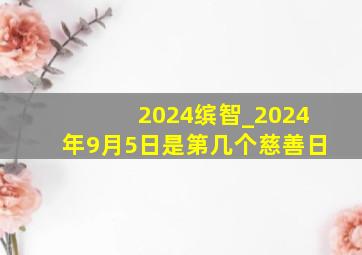 2024缤智_2024年9月5日是第几个慈善日