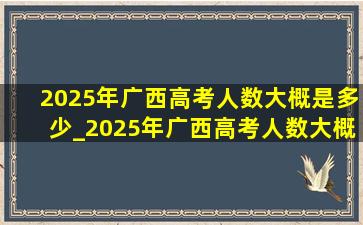 2025年广西高考人数大概是多少_2025年广西高考人数大概多少