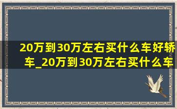 20万到30万左右买什么车好轿车_20万到30万左右买什么车好