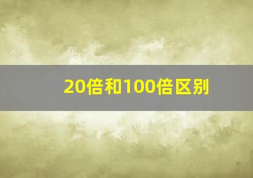 20倍和100倍区别