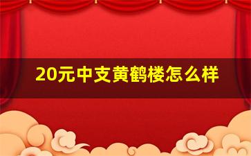 20元中支黄鹤楼怎么样