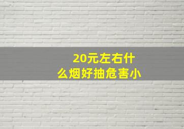 20元左右什么烟好抽危害小