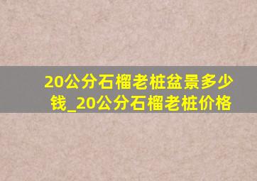 20公分石榴老桩盆景多少钱_20公分石榴老桩价格