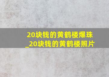 20块钱的黄鹤楼爆珠_20块钱的黄鹤楼照片