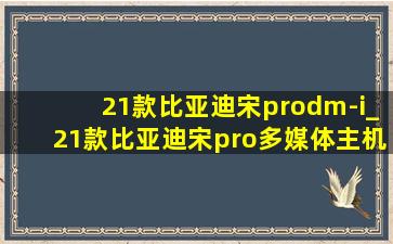 21款比亚迪宋prodm-i_21款比亚迪宋pro多媒体主机在哪里