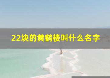 22块的黄鹤楼叫什么名字