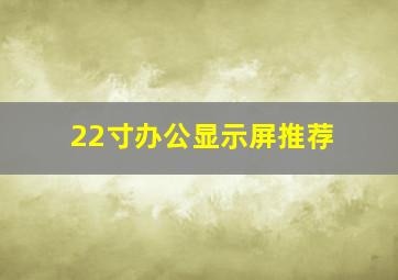 22寸办公显示屏推荐