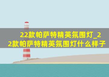 22款帕萨特精英氛围灯_22款帕萨特精英氛围灯什么样子