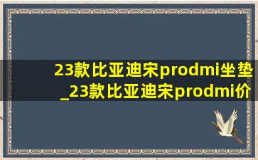 23款比亚迪宋prodmi坐垫_23款比亚迪宋prodmi价格