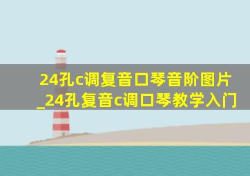 24孔c调复音口琴音阶图片_24孔复音c调口琴教学入门