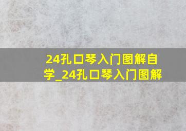 24孔口琴入门图解自学_24孔口琴入门图解