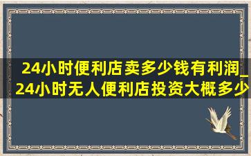 24小时便利店卖多少钱有利润_24小时无人便利店投资大概多少钱