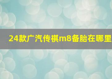 24款广汽传祺m8备胎在哪里