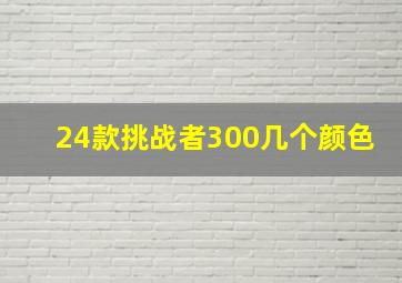 24款挑战者300几个颜色