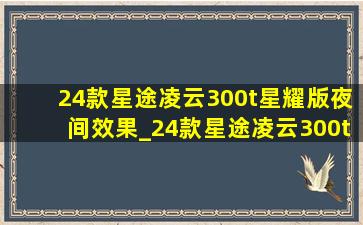 24款星途凌云300t星耀版夜间效果_24款星途凌云300t星耀版