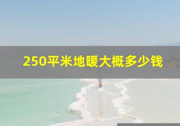 250平米地暖大概多少钱