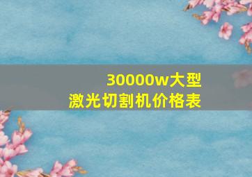 30000w大型激光切割机价格表