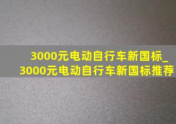 3000元电动自行车新国标_3000元电动自行车新国标推荐
