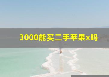 3000能买二手苹果x吗