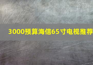 3000预算海信65寸电视推荐