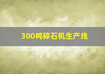 300吨碎石机生产线