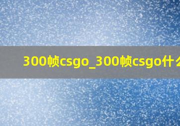 300帧csgo_300帧csgo什么样