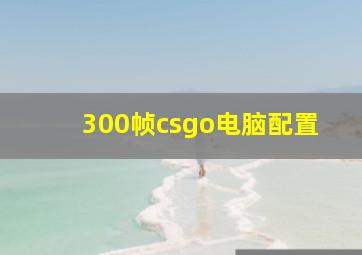 300帧csgo电脑配置