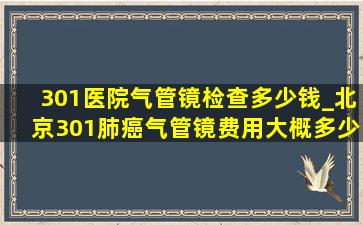 301医院气管镜检查多少钱_北京301肺癌气管镜费用大概多少钱