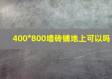 400*800墙砖铺地上可以吗