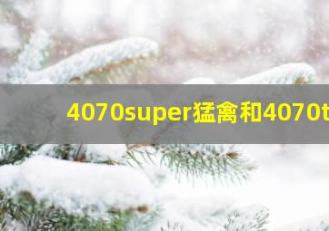 4070super猛禽和4070ti