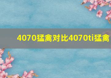 4070猛禽对比4070ti猛禽