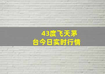 43度飞天茅台今日实时行情