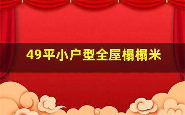 49平小户型全屋榻榻米