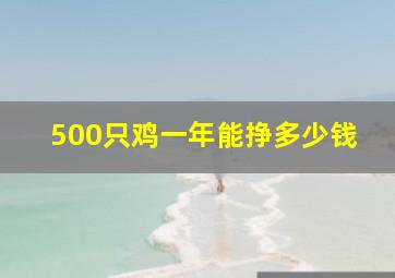 500只鸡一年能挣多少钱